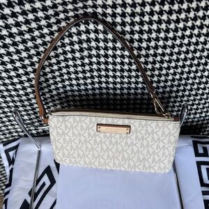 Michael Kors Beige Monogram Wristlet